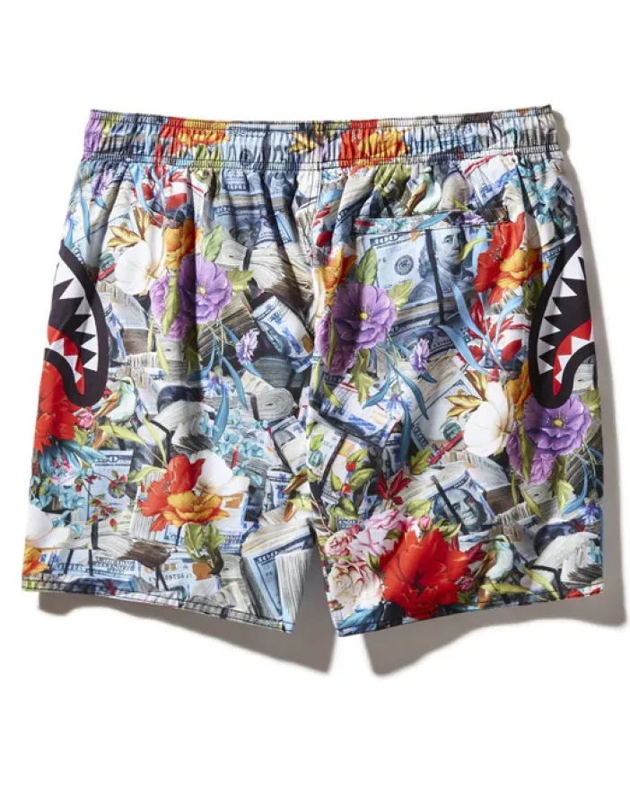 FLORAL MONEY SHOTO SWIM TRUNKS>SPRAYGROUND