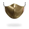 GOLD MONEYGRAM VEGAN LEATHER FACE MASK>SPRAYGROUND