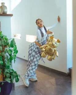 GOLD RUSH MONEYBEAR TEDDYBEAR BACKPACK><noscript><img width=
