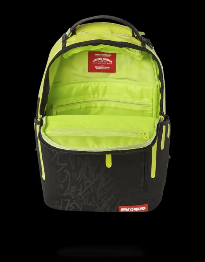 GREEN NEON DRIP BACKPACK (ONE OF ONE)>SPRAYGROUND Clearance