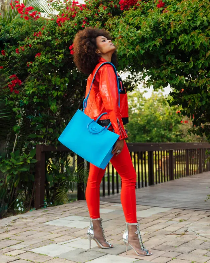 HEAVY METAL SHARK BLUE TORTUGA TOTE>SPRAYGROUND Discount