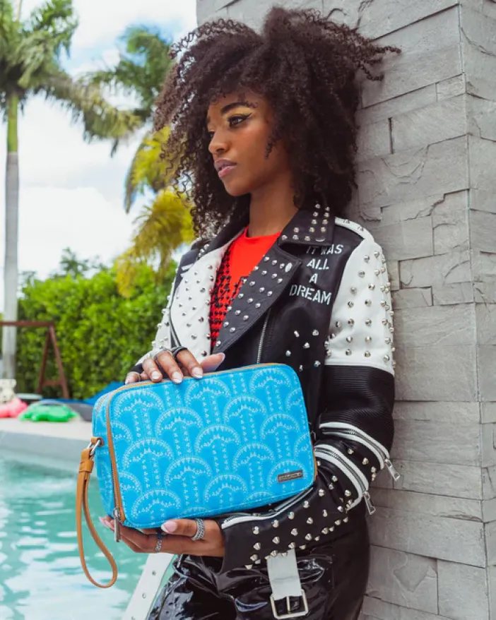ILLUCHAINS TURQ TOILETRY BAG>SPRAYGROUND Online
