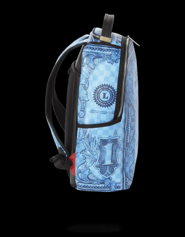 IN GOD WE TRUST BLUE BACKPACK (ONE OF ONE)>SPRAYGROUND Best