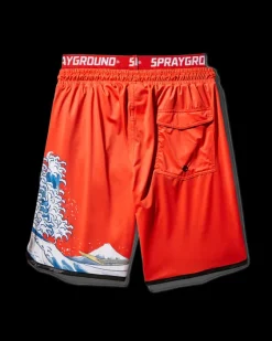 JAPAN WAVE CORTO SWIM TRUNKS (RED)>SPRAYGROUND Outlet