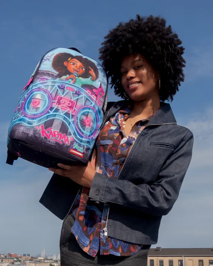 KARMA'S WORLD TURN UP THE VOLUME BACKPACK>SPRAYGROUND New