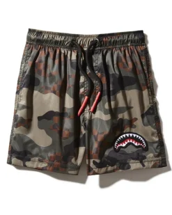 KIDS CAMO CHECKERED SWIM TRUNKS>SPRAYGROUND Sale