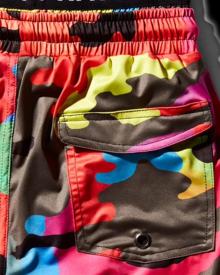 KIDS CAMOBURST SWIM TRUNKS>SPRAYGROUND Hot