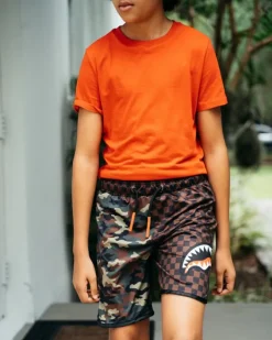 KIDS CHECKS u0026 CAMO SWIM TRUNKS>SPRAYGROUND Sale