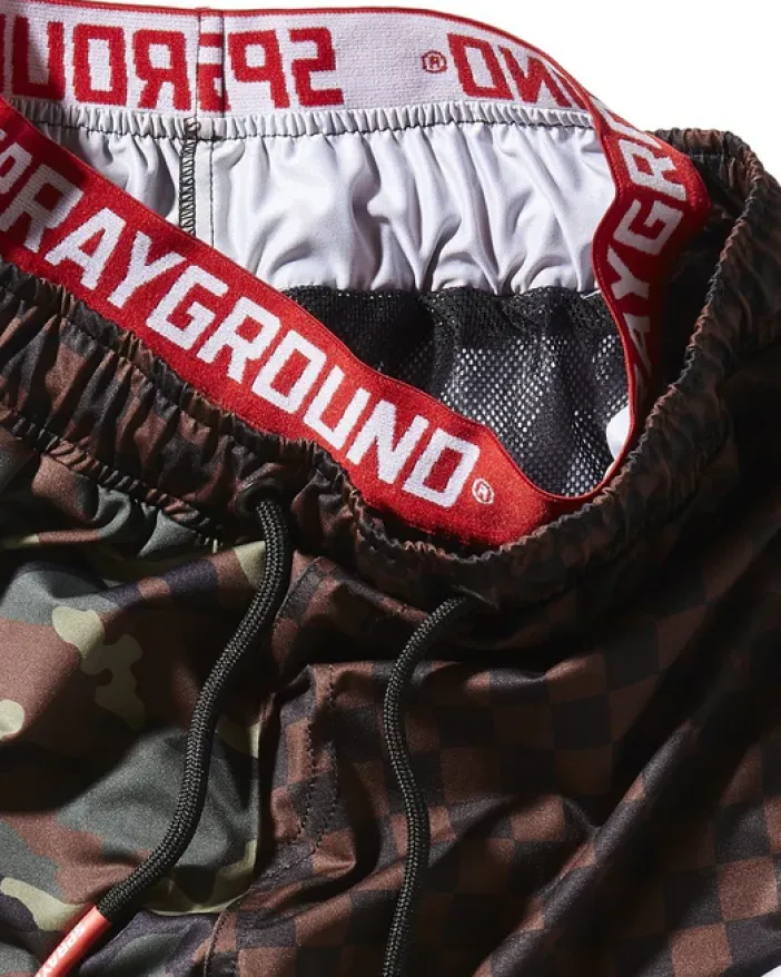 KIDS CHECKS u0026 CAMO SWIM TRUNKS>SPRAYGROUND Sale