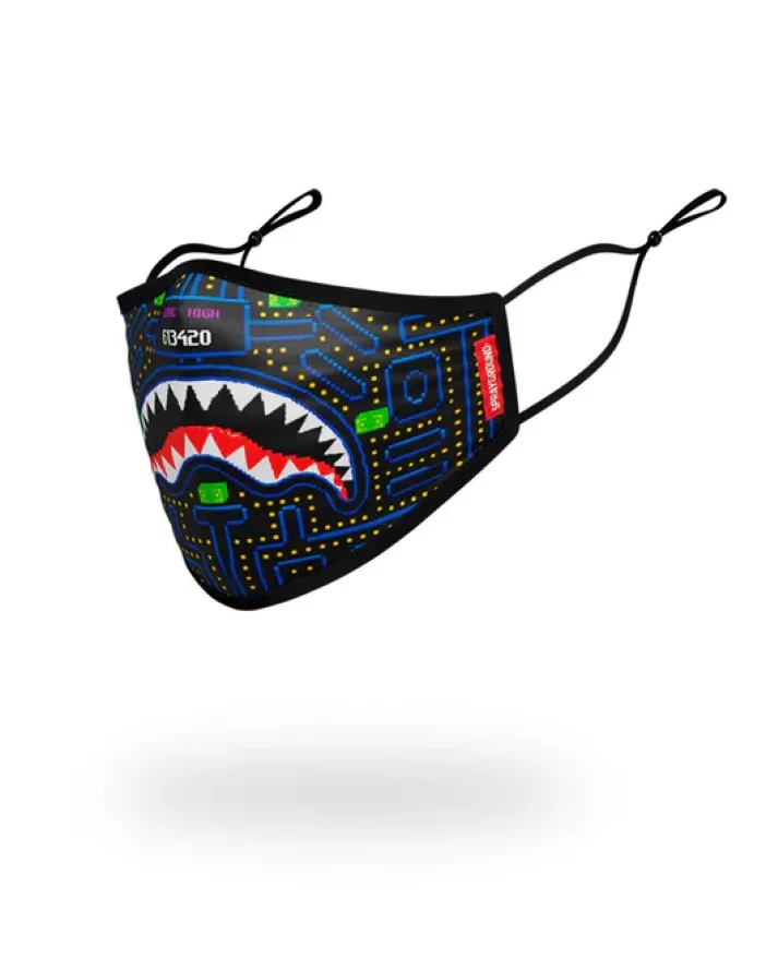 KIDS FORM FITTING MASK: ARCADE SHARK>SPRAYGROUND Hot