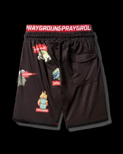 KIDS PATCH ALL-IN SWIM TRUNKS (BLACK)>SPRAYGROUND