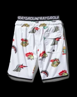KIDS PATCH ALL-IN SWIM TRUNKS (WHITE)>SPRAYGROUND Hot