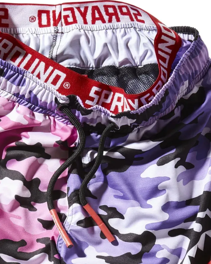 KIDS SPLIT CAMO SWIM TRUNKS>SPRAYGROUND Best