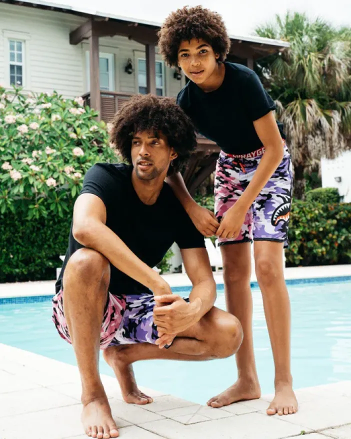 KIDS SPLIT CAMO SWIM TRUNKS>SPRAYGROUND Best