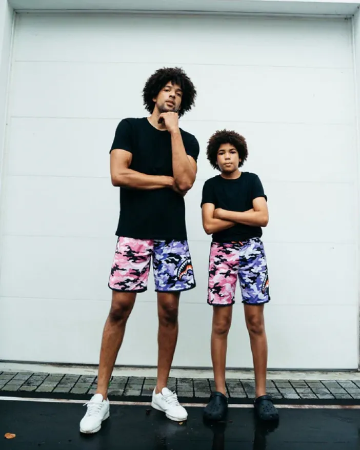 KIDS SPLIT CAMO SWIM TRUNKS>SPRAYGROUND Best
