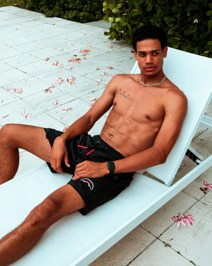 LIGHTS OUT SHOTO SWIM TRUNKS>SPRAYGROUND New