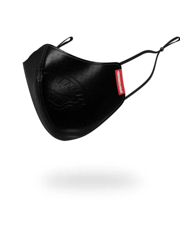 MIDNIGHT SHARK VEGAN LEATHER FACEMASK>SPRAYGROUND Discount