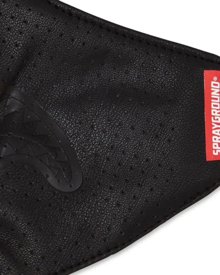 MIDNIGHT SHARK VEGAN LEATHER FACEMASK>SPRAYGROUND Discount