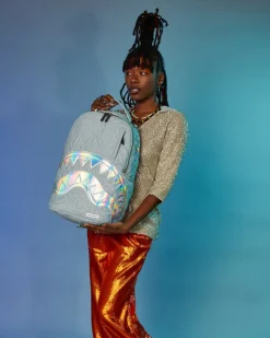 MIRASHAKU IRIDESCENT QUILT BACKPACK><noscript><img width=