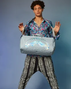 MIRASHAKU IRIDESCENT QUILT DUFFLE><noscript><img width=