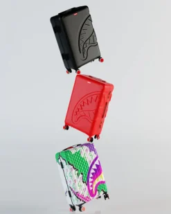 MOLDED SHARKITECTURE BLACK HARDSHELL CARRY-ON LUGGAGE><noscript><img width=