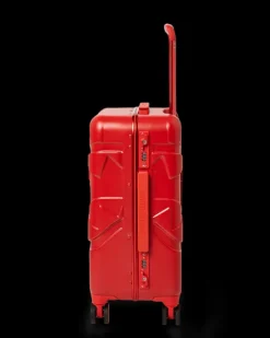 MOLDED SHARKITECTURE RED HARDSHELL CARRY-ON LUGGAGE><noscript><img width=