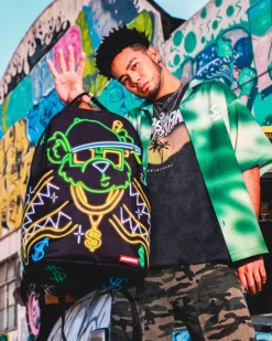 MONEY BEAR CITY LIGHTS BACKPACK>SPRAYGROUND