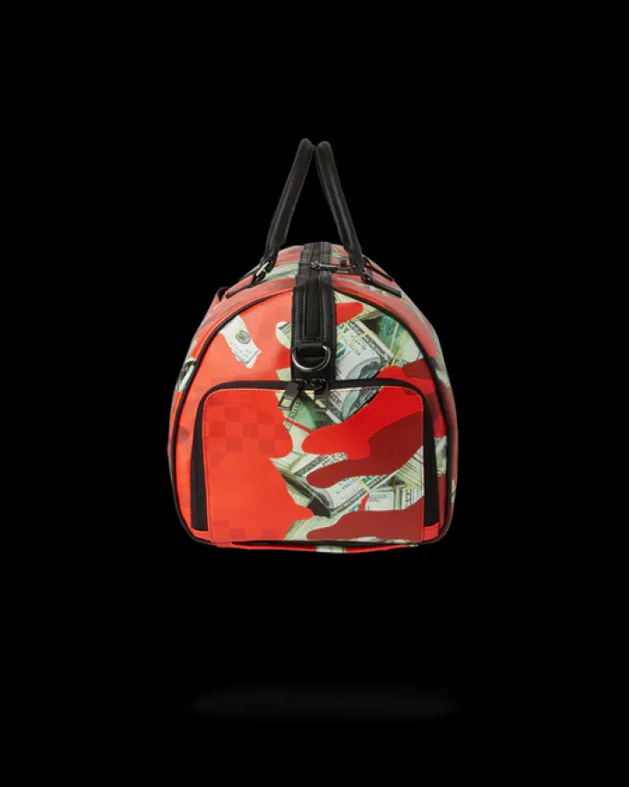 MONEY CAMO (RED) DUFFLE>SPRAYGROUND Online