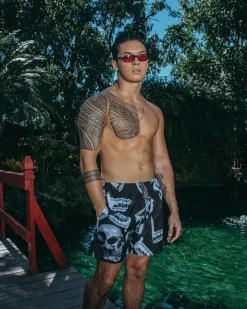 MONEY NIGHT SHOTO SWIM TRUNKS><noscript><img width=