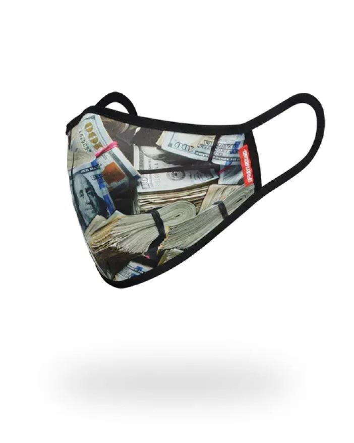 MONEY WHERE UR MOUTH IS FORM-FITTING MASK>SPRAYGROUND