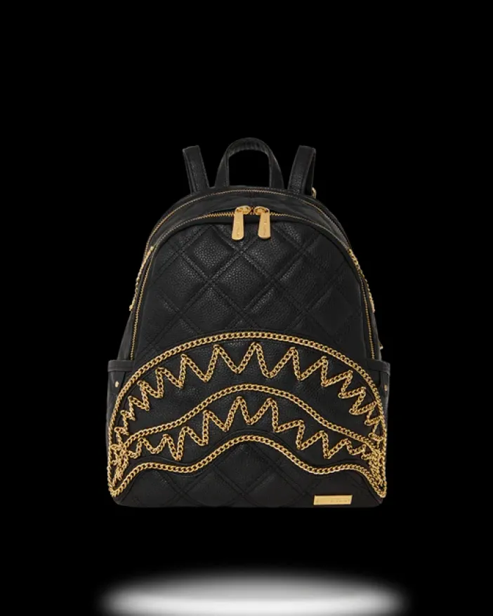 NOIR QUILT GOLD CHAIN SHARK SAVAGE BACKPACK>SPRAYGROUND Best