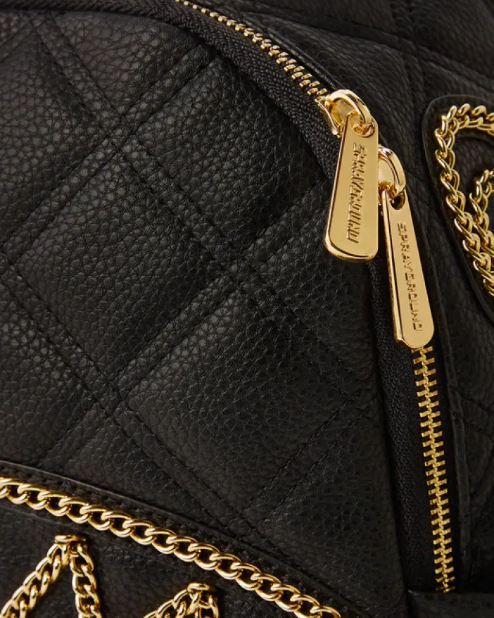 NOIR QUILT GOLD CHAIN SHARK SAVAGE BACKPACK>SPRAYGROUND Best