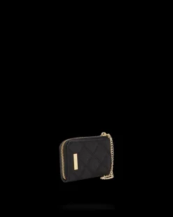 NOIR QUILT GOLD CHAIN SHARK WALLET><noscript><img width=