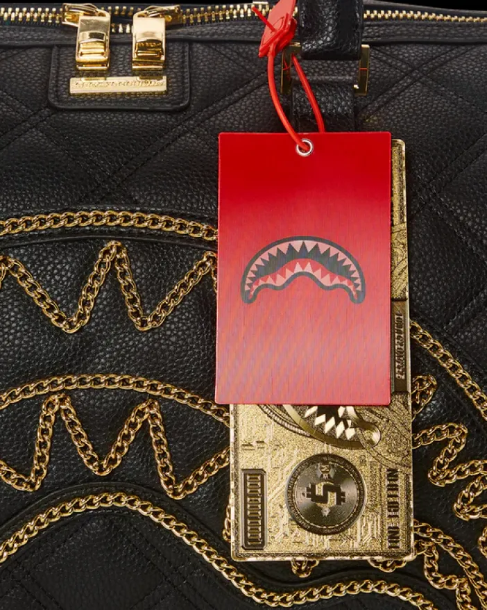 NOIR QUILT GOLD CHAIN SHARK DUFFLE>SPRAYGROUND Online