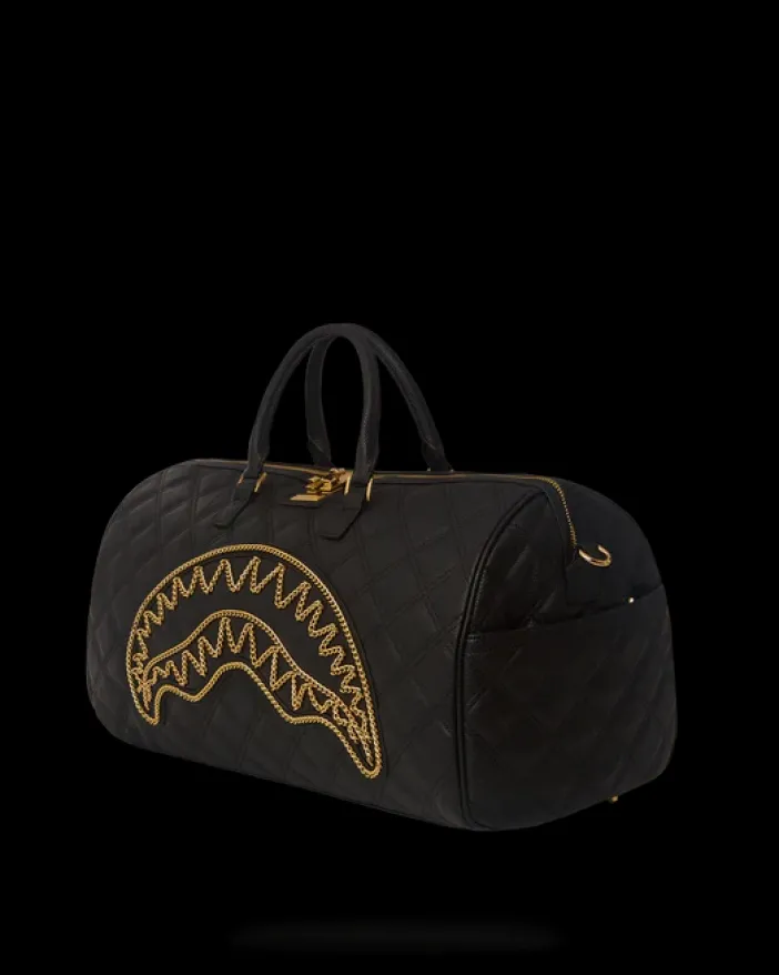 NOIR QUILT GOLD CHAIN SHARK DUFFLE>SPRAYGROUND Online