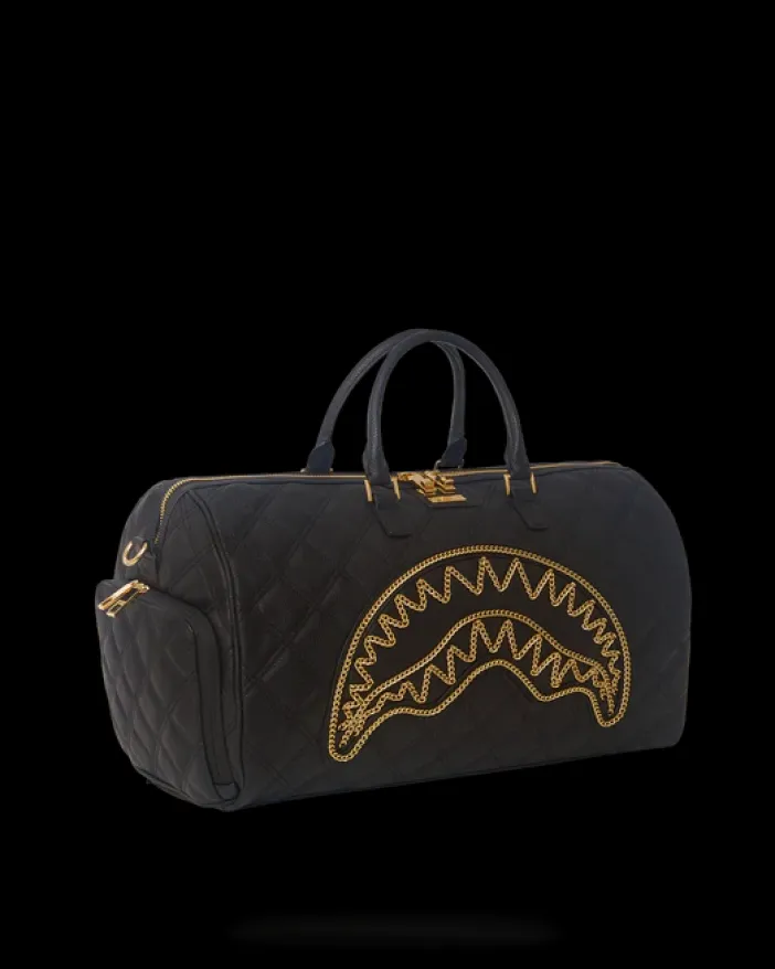 NOIR QUILT GOLD CHAIN SHARK DUFFLE>SPRAYGROUND Online