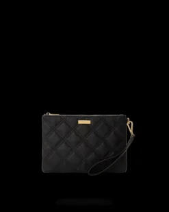 NOIR QUILT GOLD CHAIN SHARK CROSSOVER CLUTCH>SPRAYGROUND Discount
