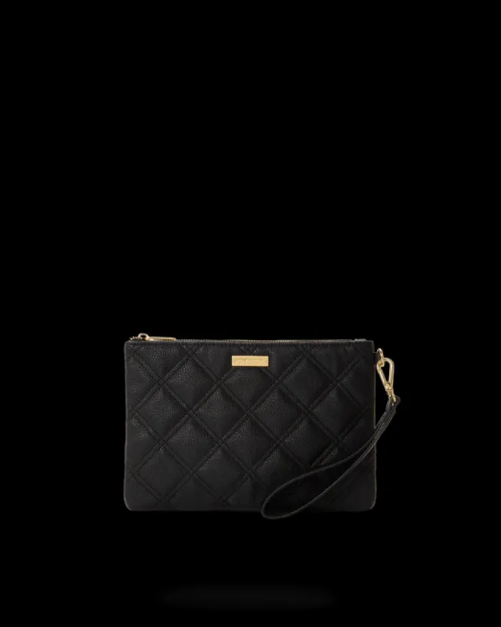 NOIR QUILT GOLD CHAIN SHARK CROSSOVER CLUTCH>SPRAYGROUND Discount