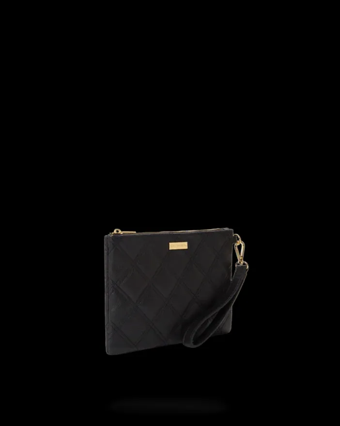 NOIR QUILT GOLD CHAIN SHARK CROSSOVER CLUTCH>SPRAYGROUND Discount