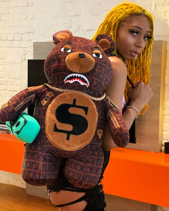 OFFENDED MONEYBEAR TEDDYBEAR BACKPACK>SPRAYGROUND New