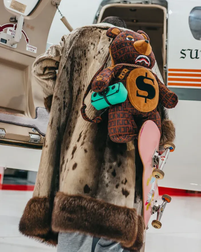OFFENDED MONEYBEAR TEDDYBEAR BACKPACK>SPRAYGROUND New