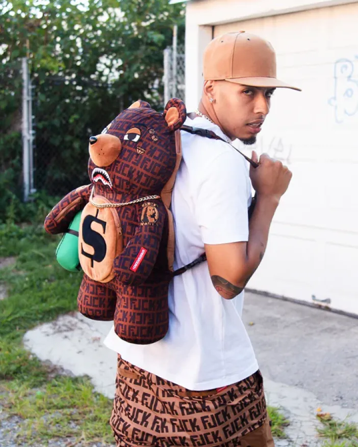 OFFENDED MONEYBEAR TEDDYBEAR BACKPACK>SPRAYGROUND New