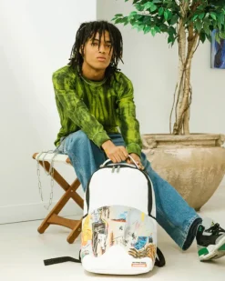 OFFICIAL BASQUIAT ACQUE PERICOLOSE 1981 BACKPACK (DLXV)><noscript><img width=
