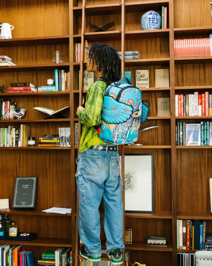 OFFICIAL BASQUIAT UNTITLED (FALLEN ANGEL) 1981 WING BACKPACK (DLXV)>SPRAYGROUND Discount