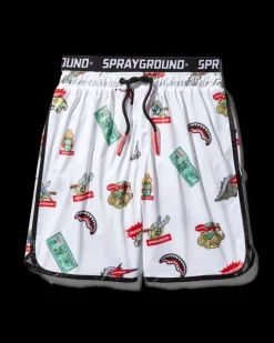 PATCH ALL-IN CORTO SWIM TRUNKS (WHITE)>SPRAYGROUND Sale