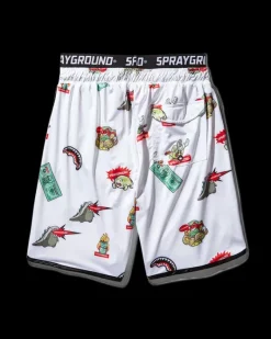 PATCH ALL-IN CORTO SWIM TRUNKS (WHITE)>SPRAYGROUND Sale