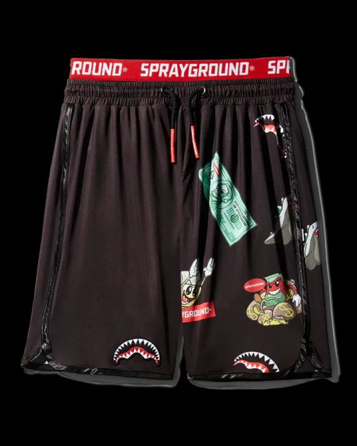PATCH ALL-IN CORTO SWIM TRUNKS (BLACK)>SPRAYGROUND Sale