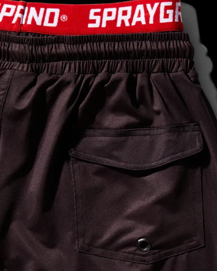 PATCH ALL-IN CORTO SWIM TRUNKS (BLACK)>SPRAYGROUND Sale