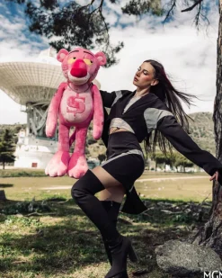 PINK PANTHER UP TO NO GOOD TEDDY BEAR BACKPACK><noscript><img width=