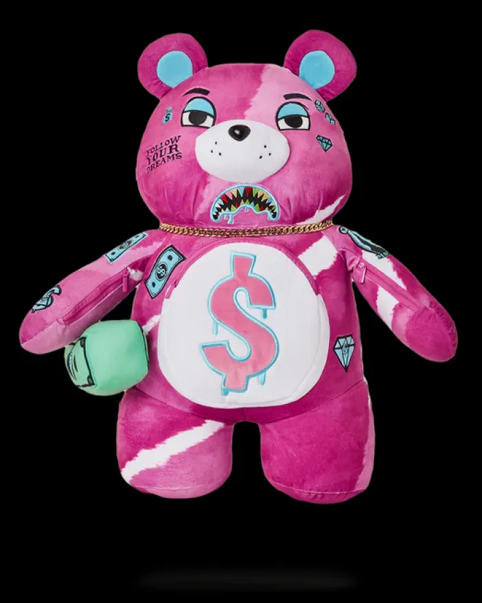 PINK PUNK MONEYBEAR TEDDYBEAR BACKPACK>SPRAYGROUND Clearance